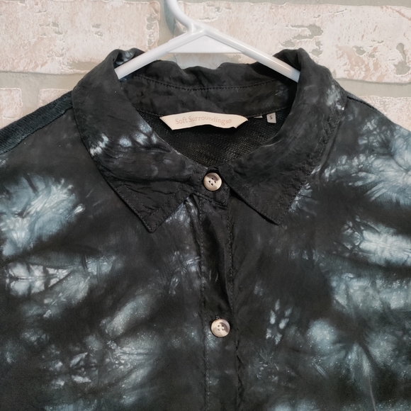 Soft Surrounding Womens Tie Dye Tunic Long Sleeve Shirt Size S - Picture 3 of 7
